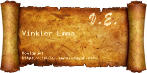Vinkler Emma névjegykártya