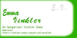 emma vinkler business card